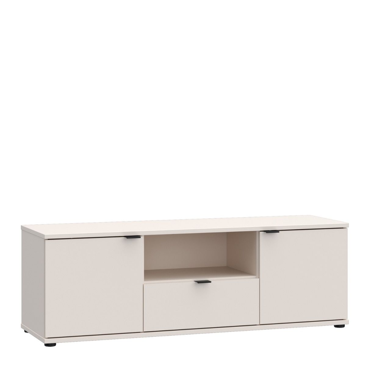 Ganymede TV Unit With Open Shelf, Drawer & 2 Doors In Sand - Price Crash Furniture