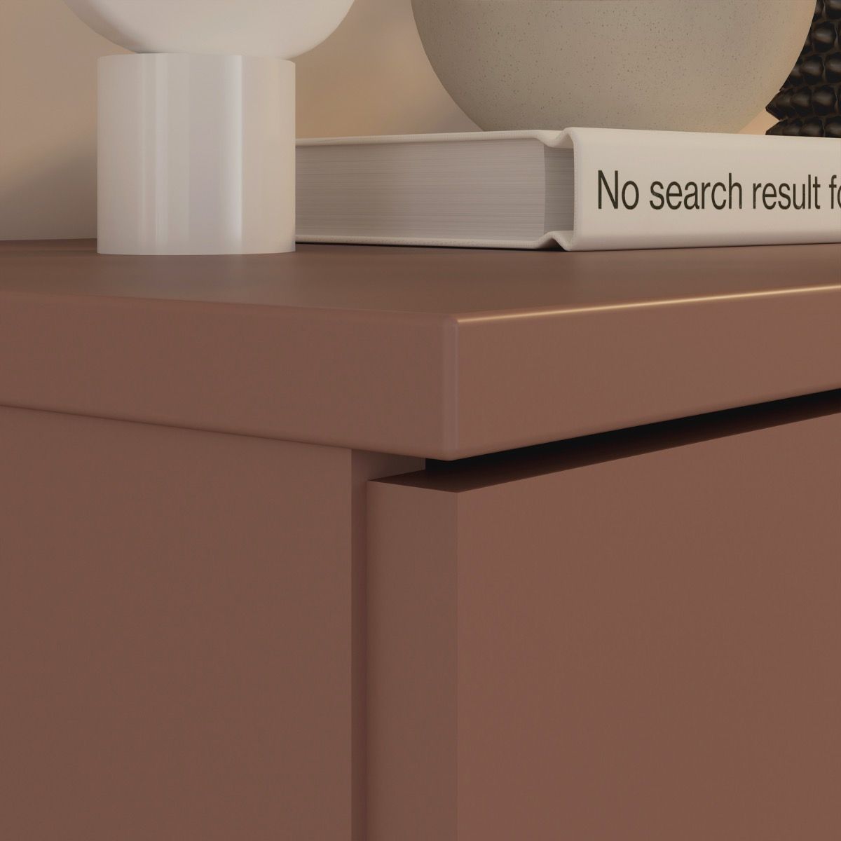 Ganymede Wide TV Unit With Open Shelf, Drawer & 2 Doors In Terracotta - Price Crash Furniture