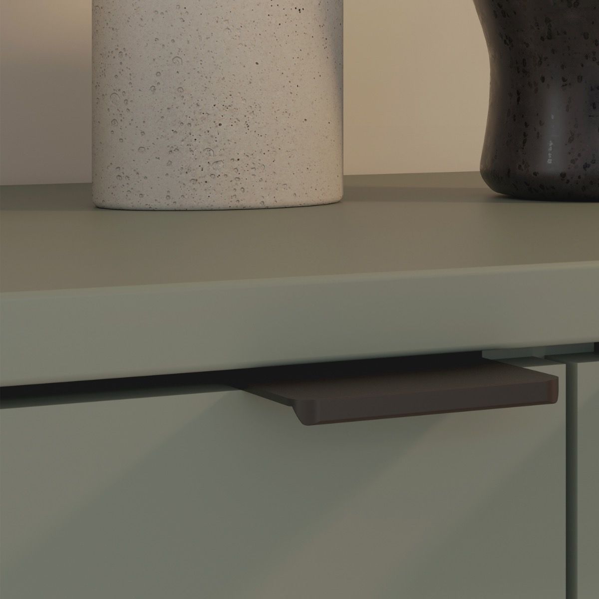 Ganymede Wide TV Unit With Open Shelving, 2 Drawers & 2 Doors in Sage Green - Price Crash Furniture