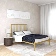 Giulia Modern Metal Double Bed in Gold by Dorel - Price Crash Furniture