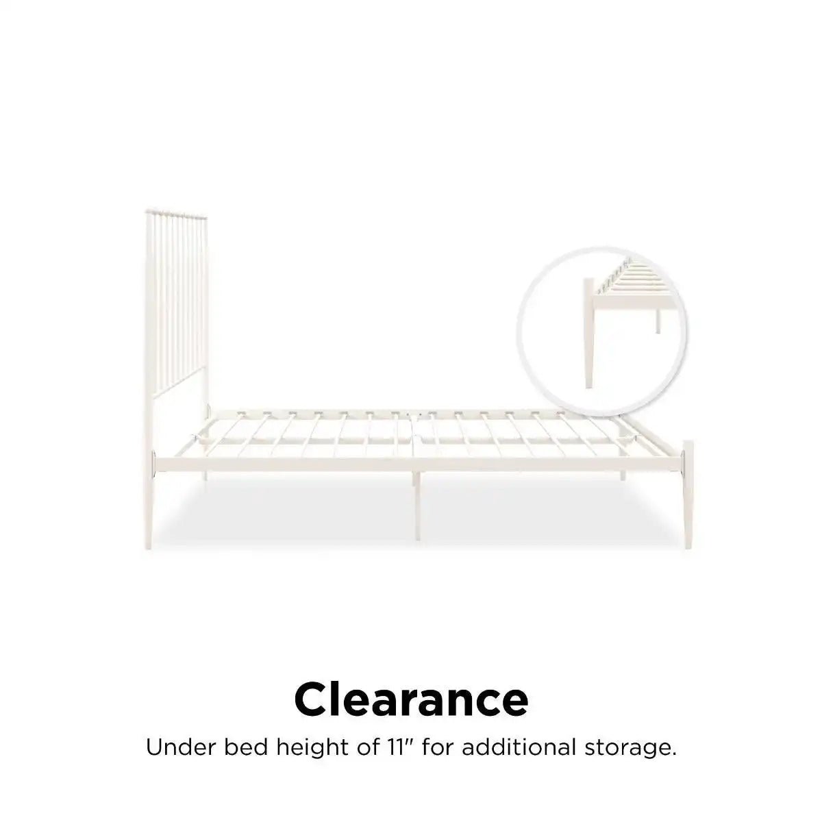 Giulia Modern Metal Double Bed in White by Dorel at Price Crash Furniture - Price Crash Furniture