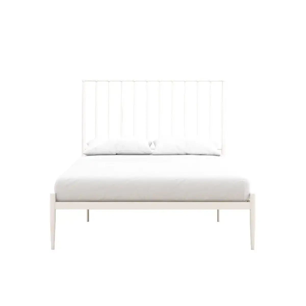 Giulia Modern Metal Double Bed in White by Dorel at Price Crash Furniture - Price Crash Furniture
