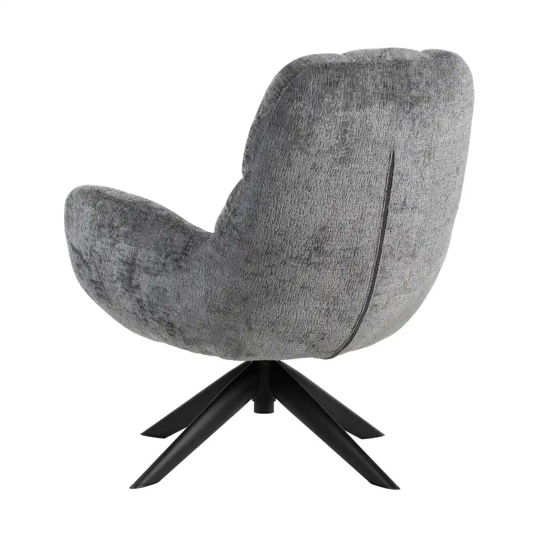 Glenfield Accent Chair Grey Chenille - Price Crash Furniture