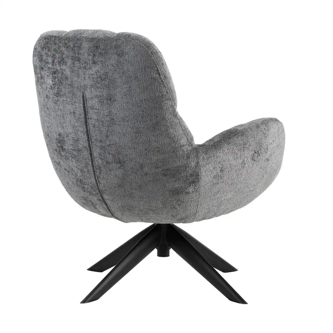 Glenfield Accent Chair Grey Chenille - Price Crash Furniture
