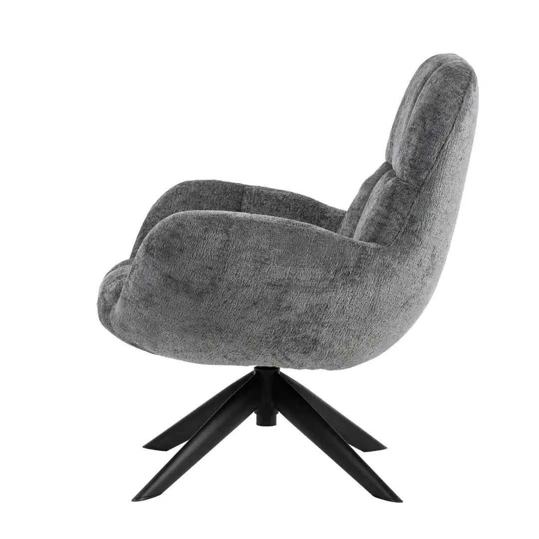Glenfield Accent Chair Grey Chenille - Price Crash Furniture