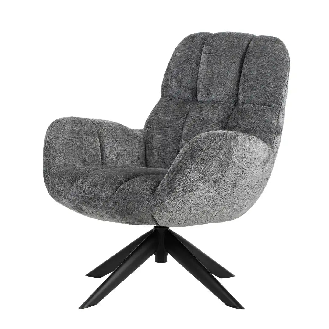 Glenfield Accent Chair Grey Chenille - Price Crash Furniture