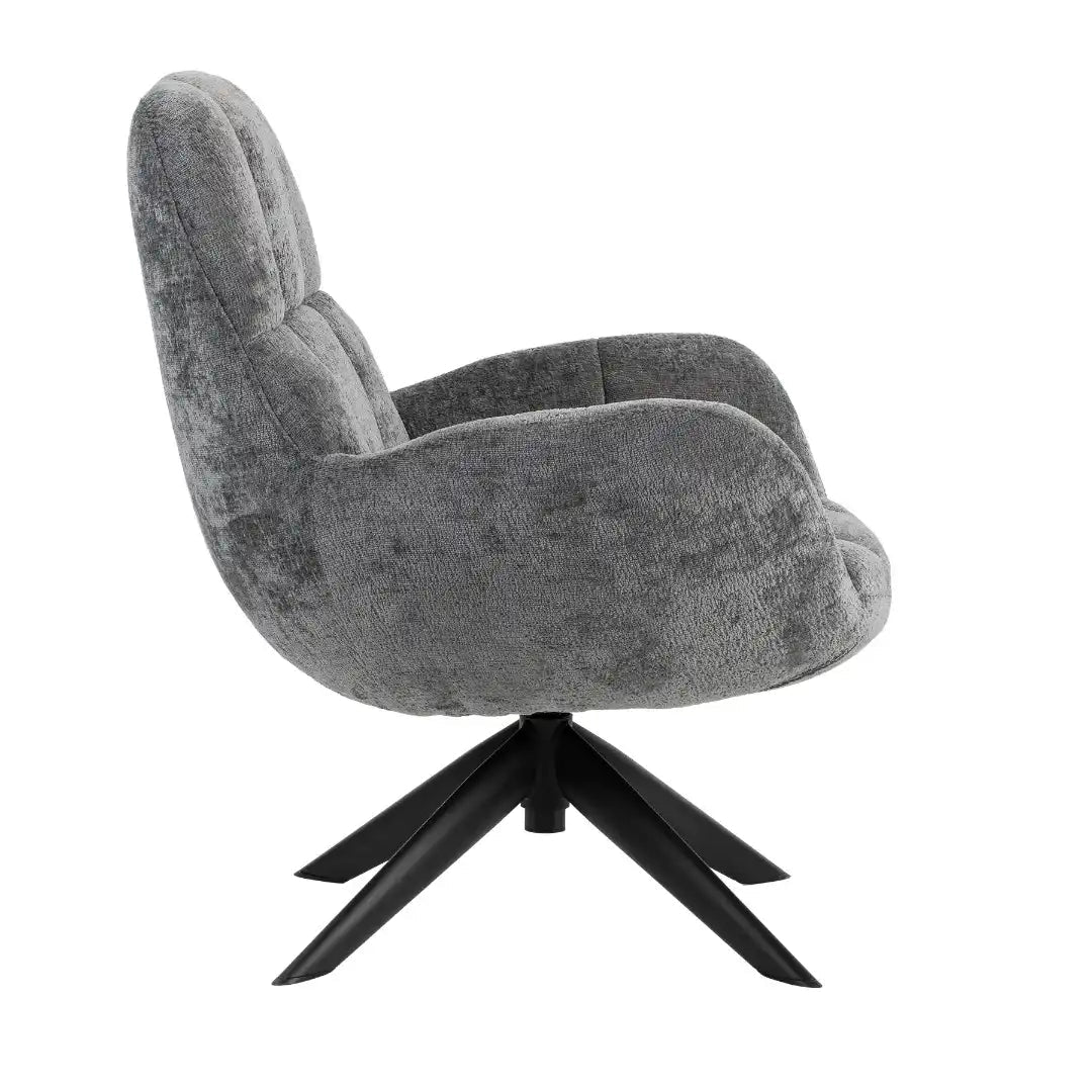 Glenfield Accent Chair Grey Chenille - Price Crash Furniture