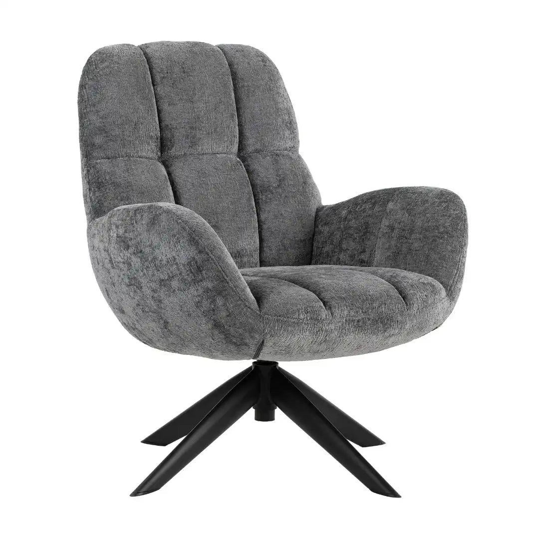 Glenfield Accent Chair Grey Chenille - Price Crash Furniture