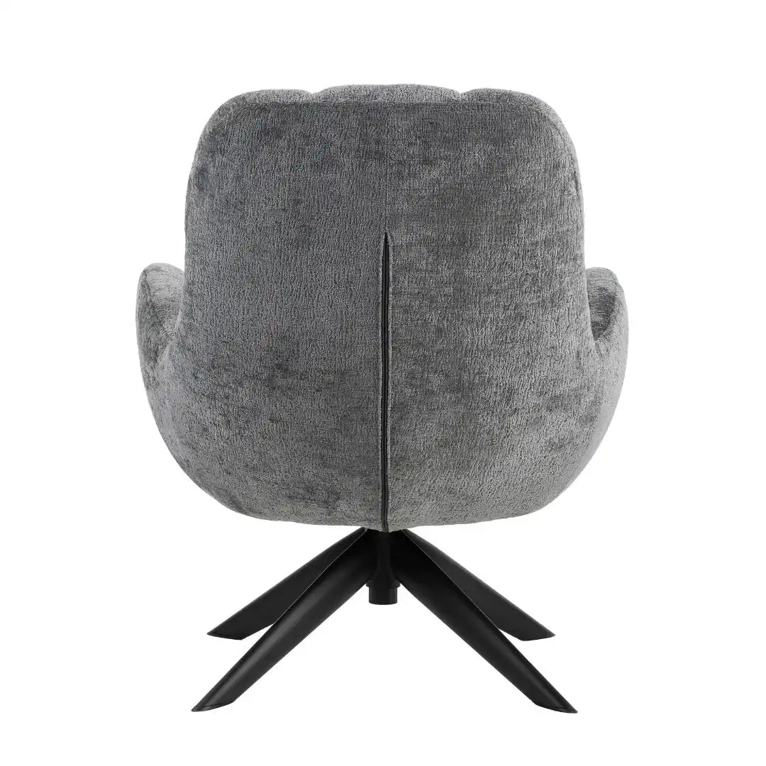 Glenfield Accent Chair Grey Chenille - Price Crash Furniture