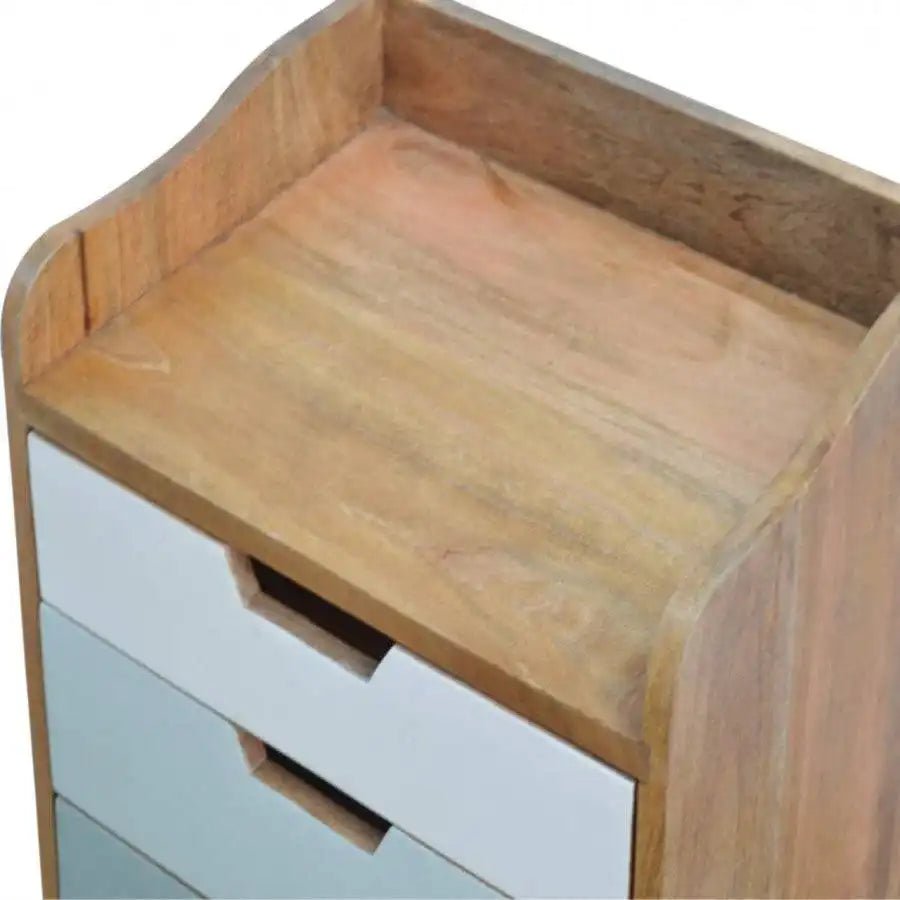 Green Gradient 3 Drawer Hand - Painted Bedside - Price Crash Furniture