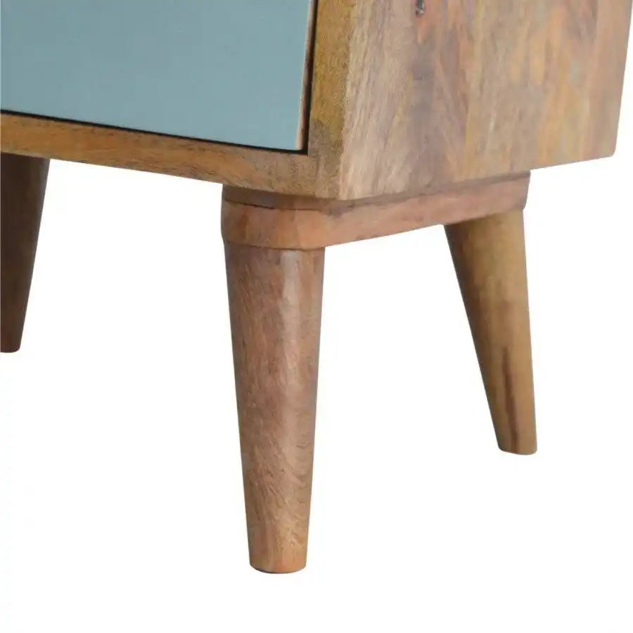 Green Gradient 3 Drawer Hand - Painted Bedside - Price Crash Furniture