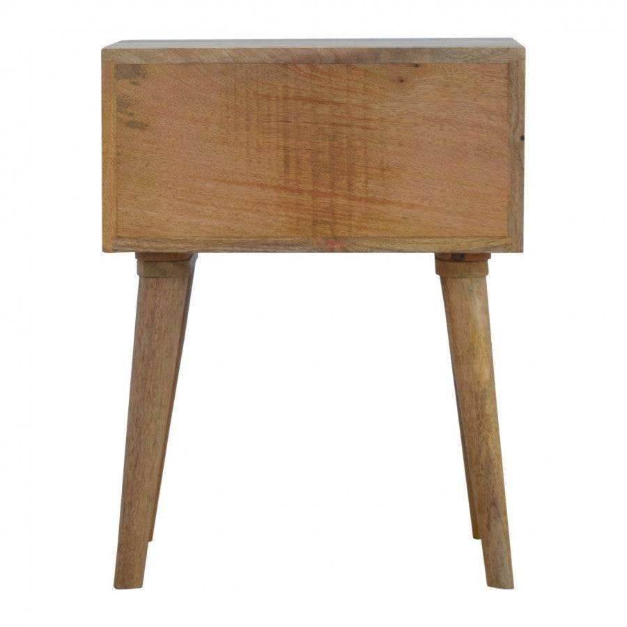 Grey And White 2 Drawer Hand - Painted Bedside - Price Crash Furniture