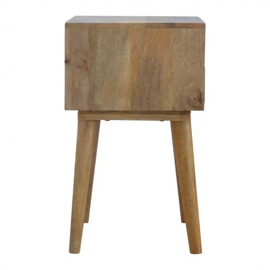 Grey And White 2 Drawer Hand - Painted Bedside - Price Crash Furniture