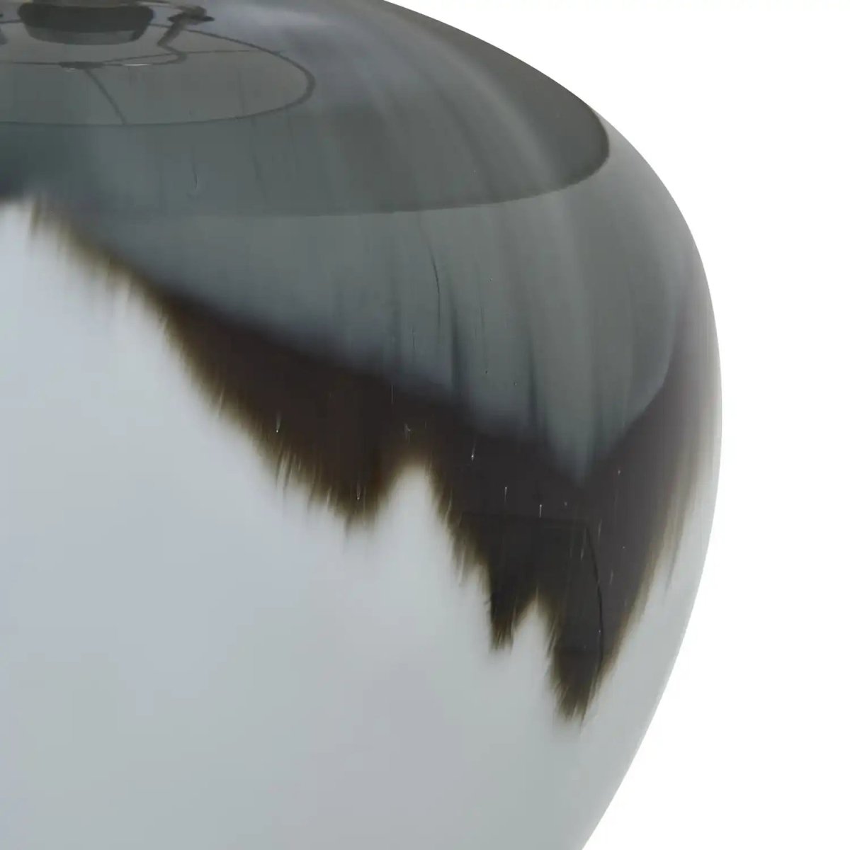Grey Glass Table Lamp With Linen Shade - Price Crash Furniture