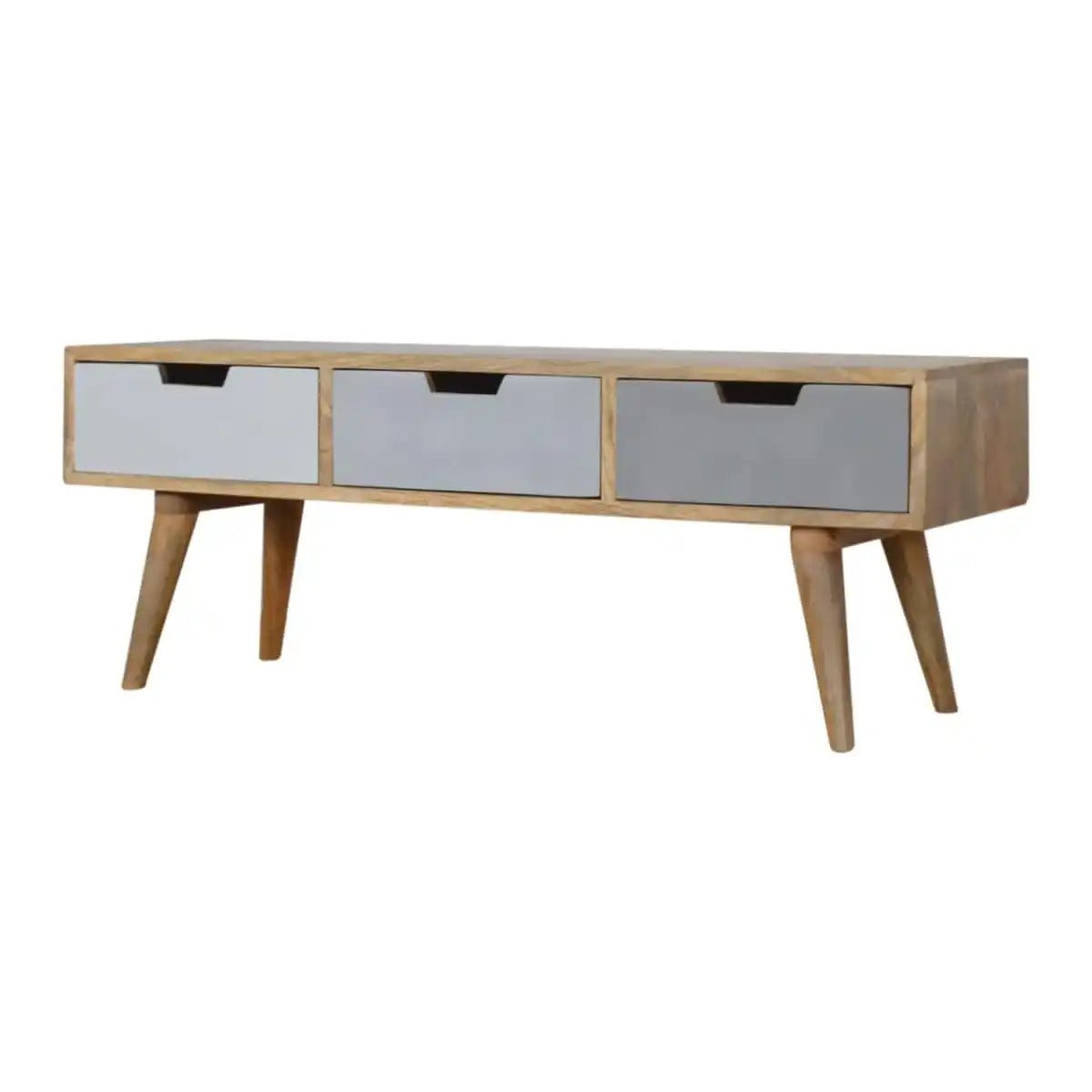 Grey Painted 3 Drawer Media Unit - Price Crash Furniture