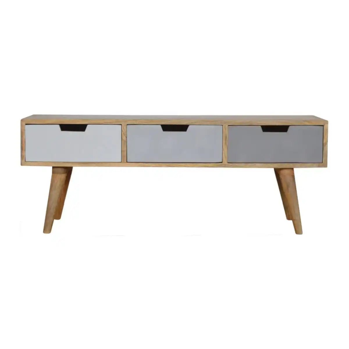 Grey Painted 3 Drawer Media Unit - Price Crash Furniture