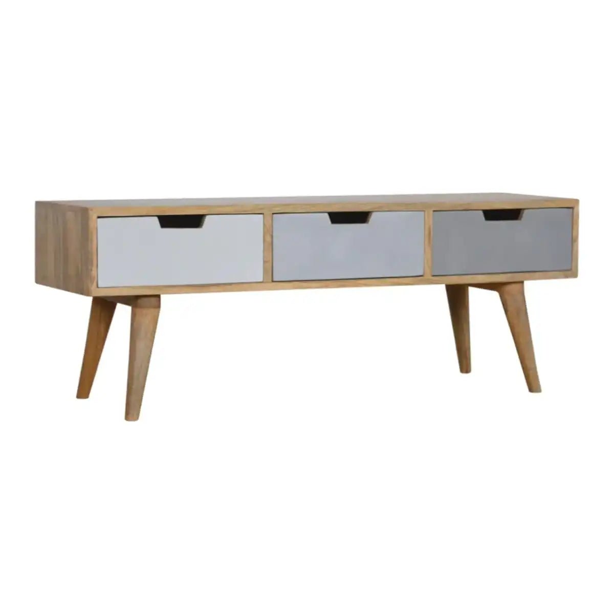 Grey Painted 3 Drawer Media Unit - Price Crash Furniture