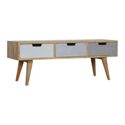 Grey Painted 3 Drawer Media Unit - Price Crash Furniture