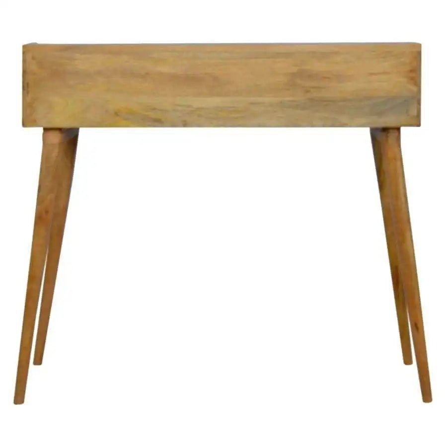 Grey Painted Gallery Back Writing Desk With 3 Drawers - Price Crash Furniture