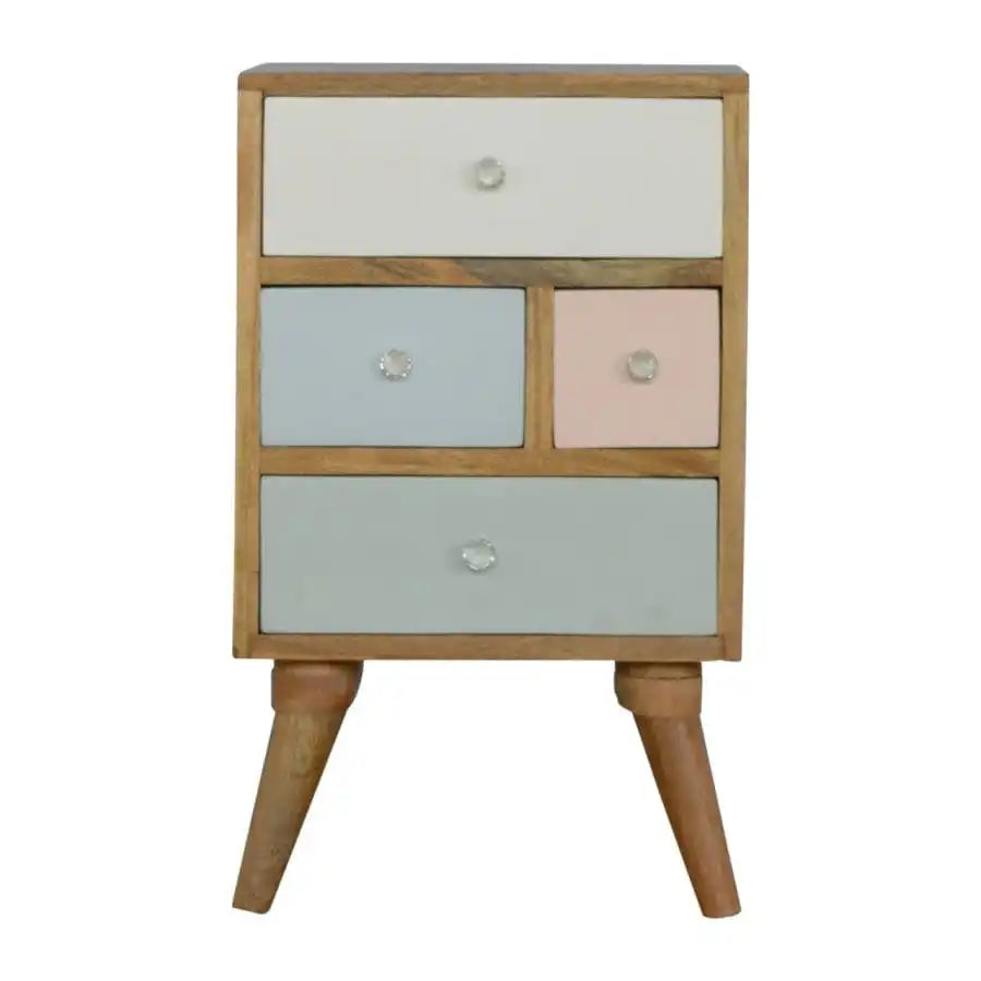 Hand Painted Multi Drawer Bedside Table - Price Crash Furniture