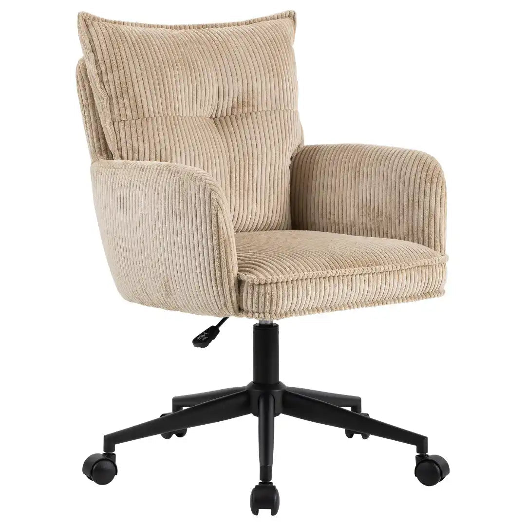Harbour Office Chair Cream Corduroy - Price Crash Furniture