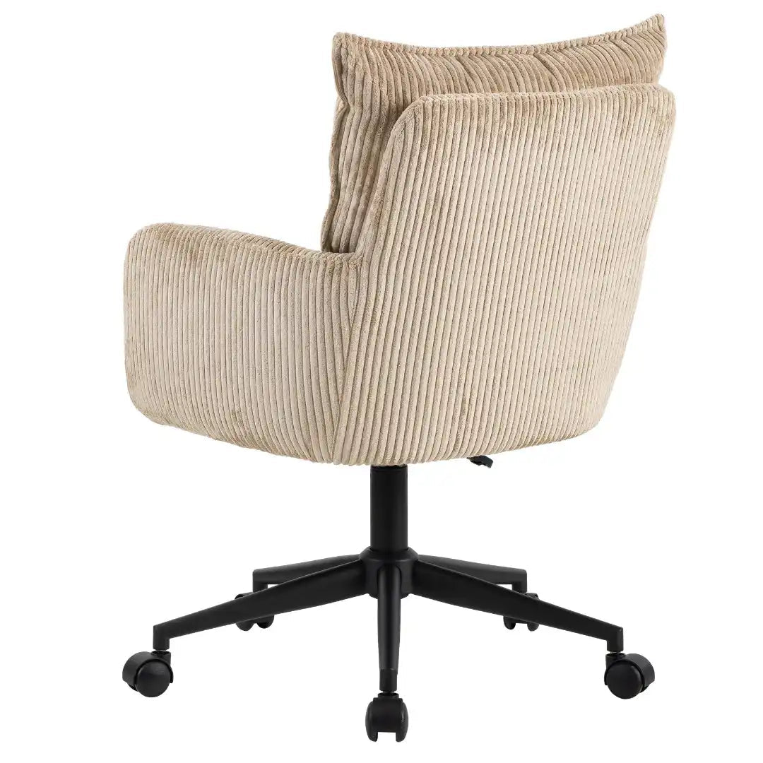 Harbour Office Chair Cream Corduroy - Price Crash Furniture