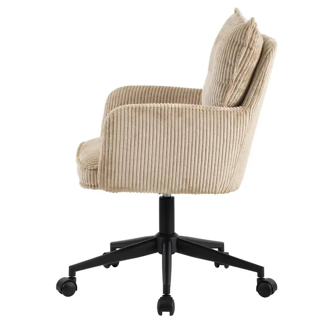 Harbour Office Chair Cream Corduroy - Price Crash Furniture