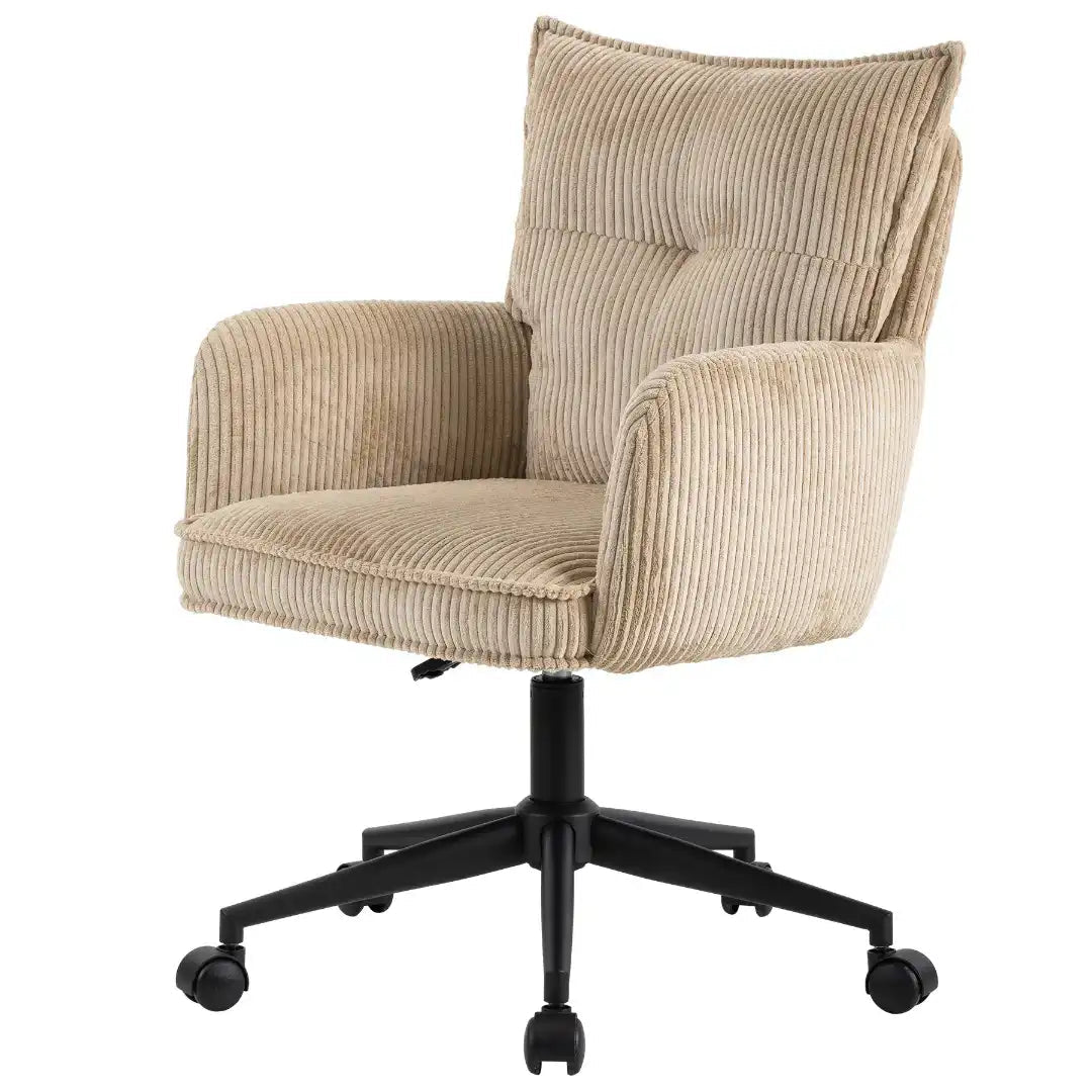 Harbour Office Chair Cream Corduroy - Price Crash Furniture