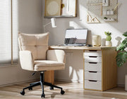 Harbour Office Chair Cream Corduroy - Price Crash Furniture