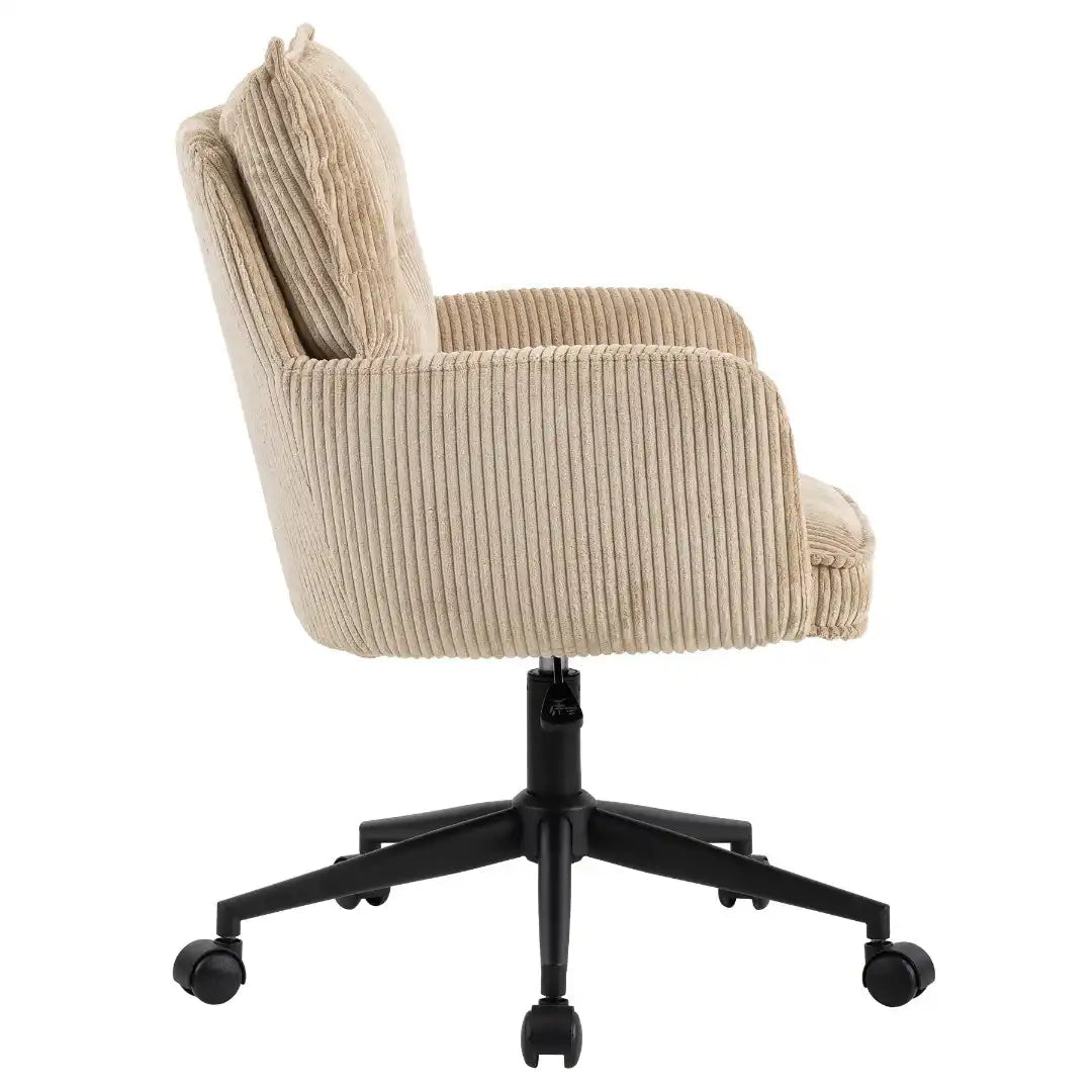 Harbour Office Chair Cream Corduroy - Price Crash Furniture