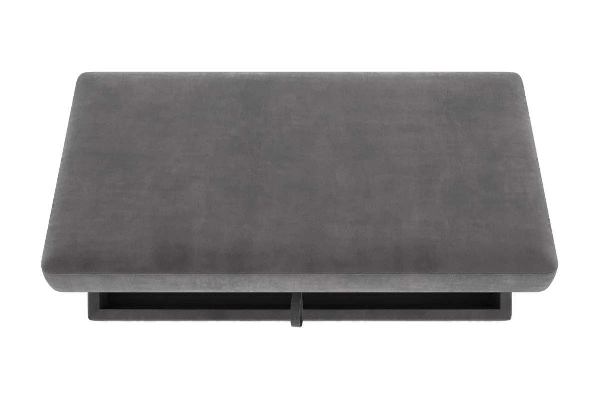 Hartford Storage Ottoman - Grey Chenille by Dorel - Price Crash Furniture