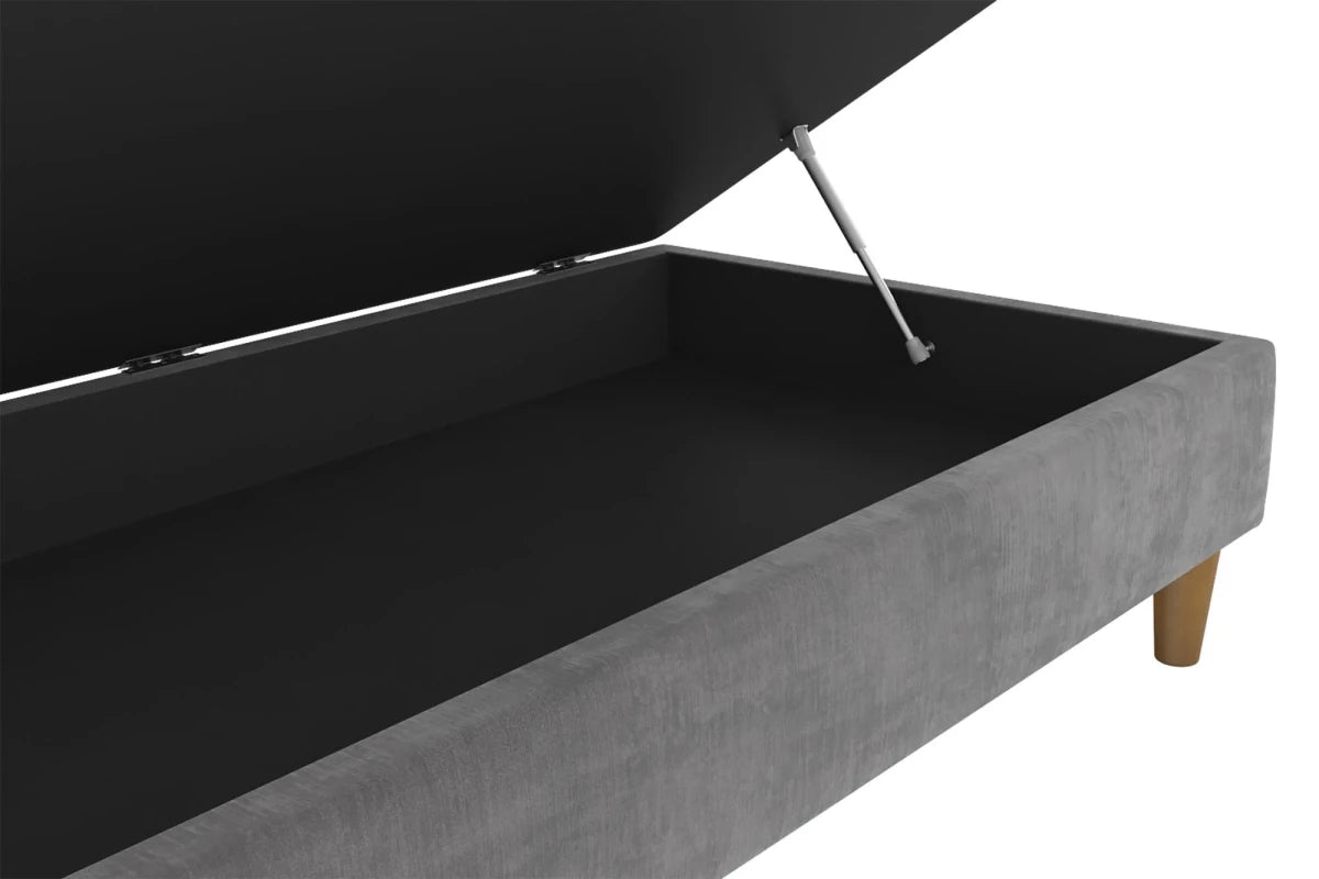 Hartford Storage Ottoman - Grey Chenille by Dorel - Price Crash Furniture