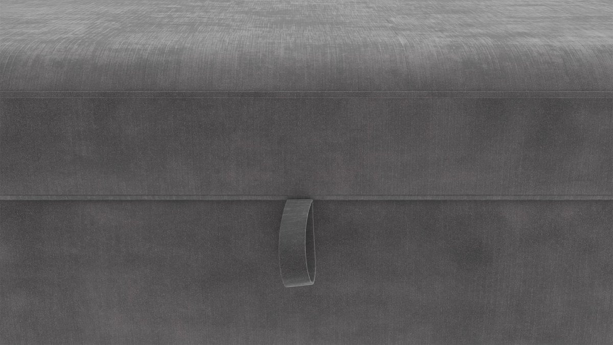 Hartford Storage Ottoman - Grey Chenille by Dorel - Price Crash Furniture