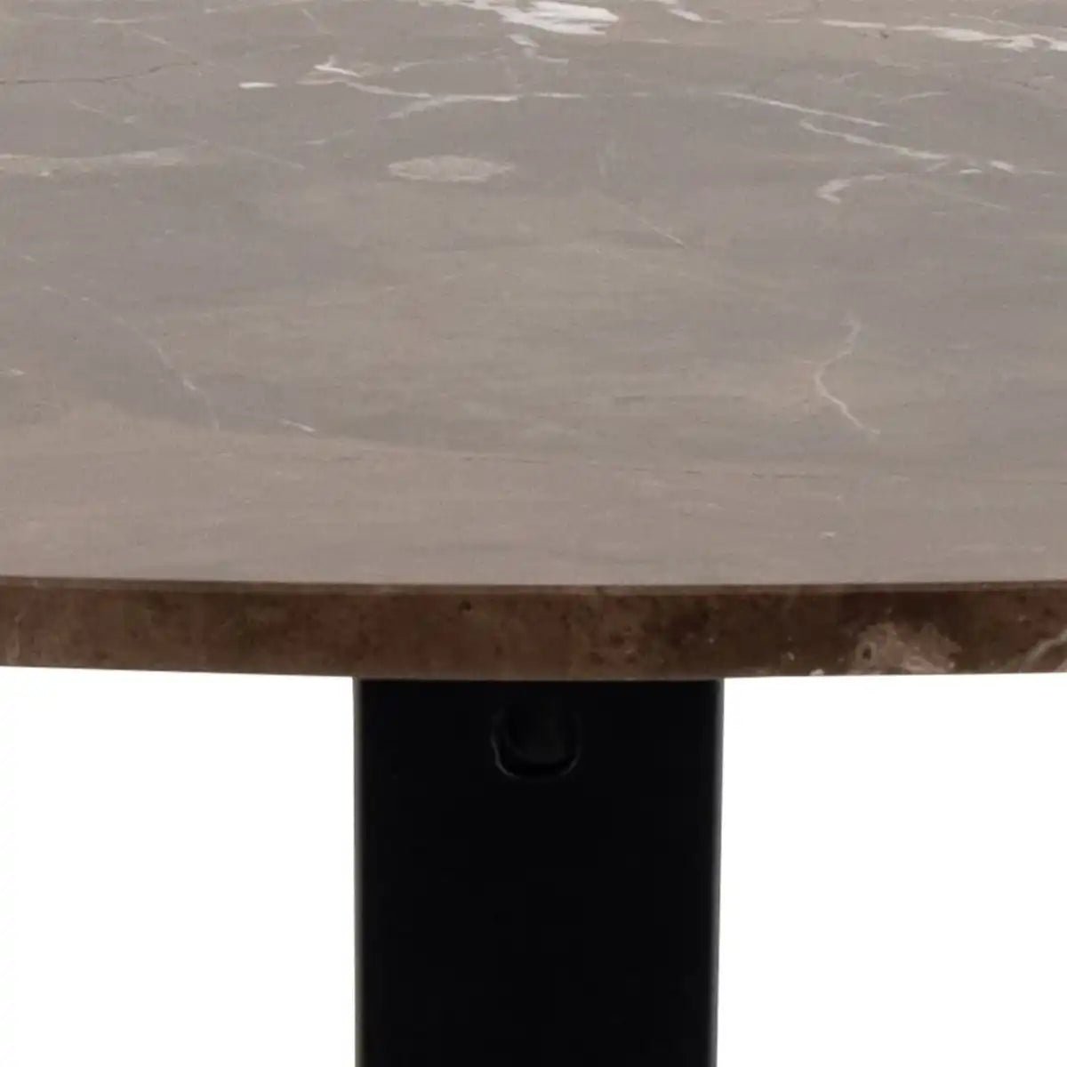 Heaven 110cm Small Round Dining Table With Black Marble Top - Price Crash Furniture