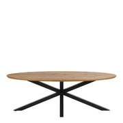 Heaven 220cm Oval Dining Table In Oak - Price Crash Furniture