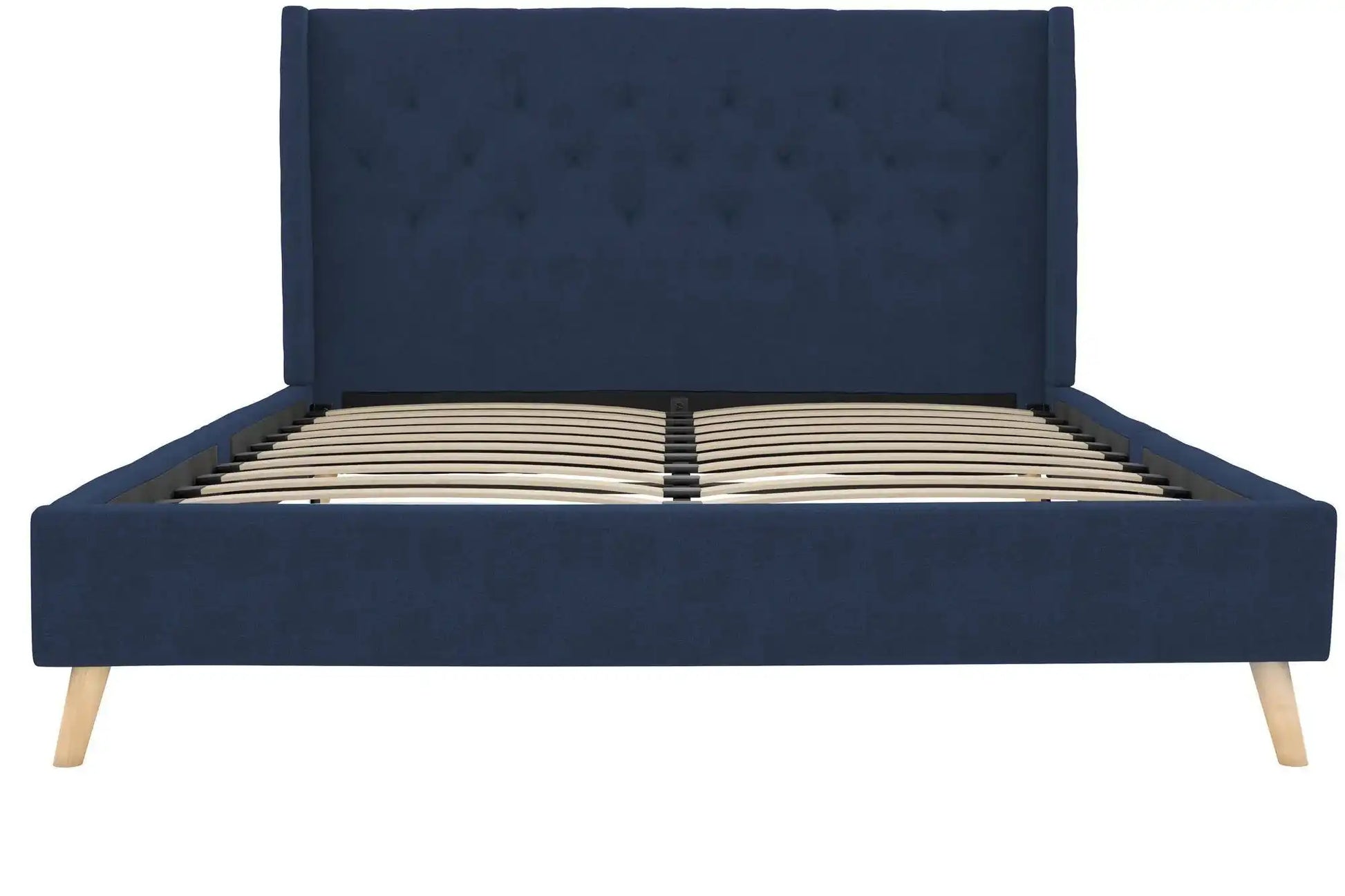 Her Majesty Linen Double Bed - in Blue by Dorel - Price Crash Furniture