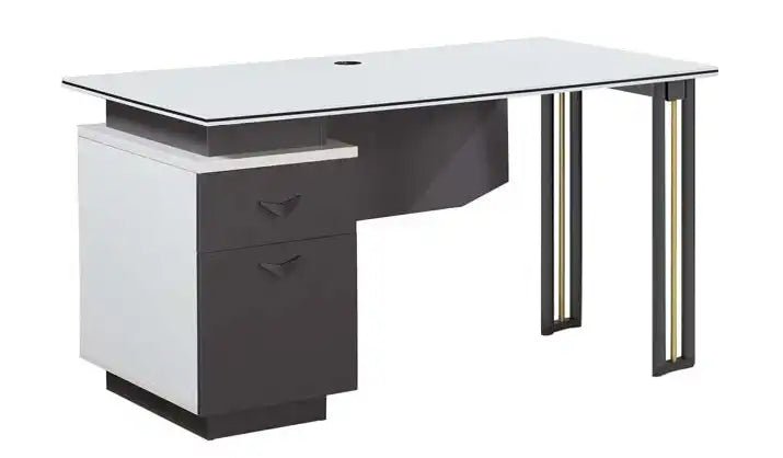 Highland Office / Computer Desk in Grey and White - Price Crash Furniture