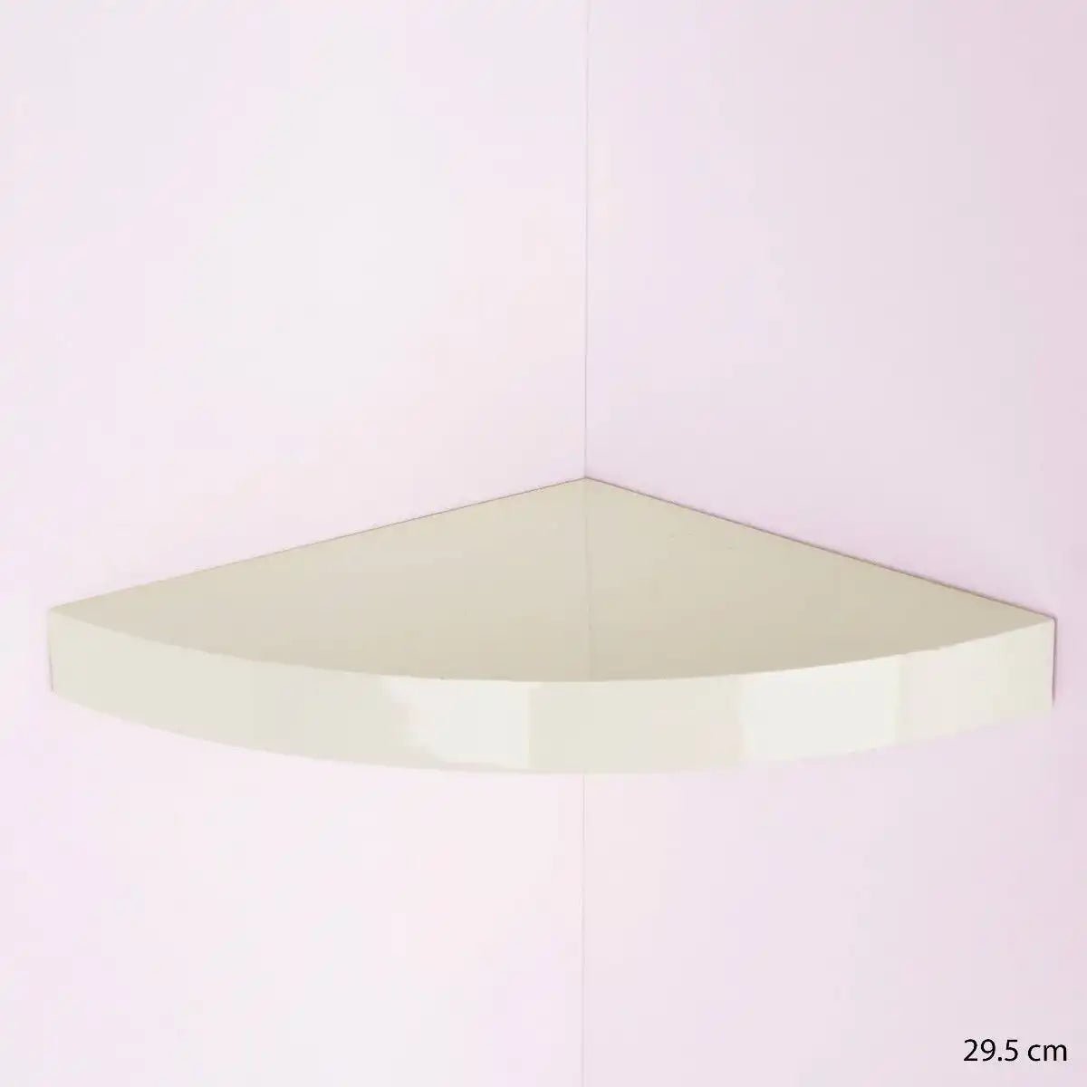 Hudson Gloss Cream 29.5cm Corner Shelf Kit by Core - Price Crash Furniture