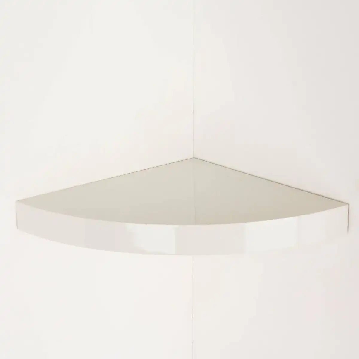 Hudson Gloss Cream 29.5cm Corner Shelf Kit by Core - Price Crash Furniture