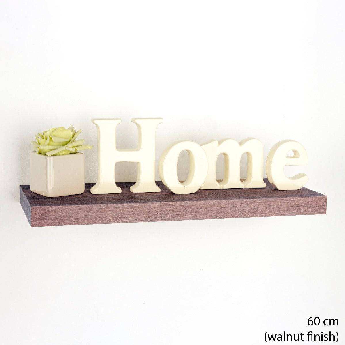 Hudson Walnut 24cm Floating Wall Shelf Kit Core