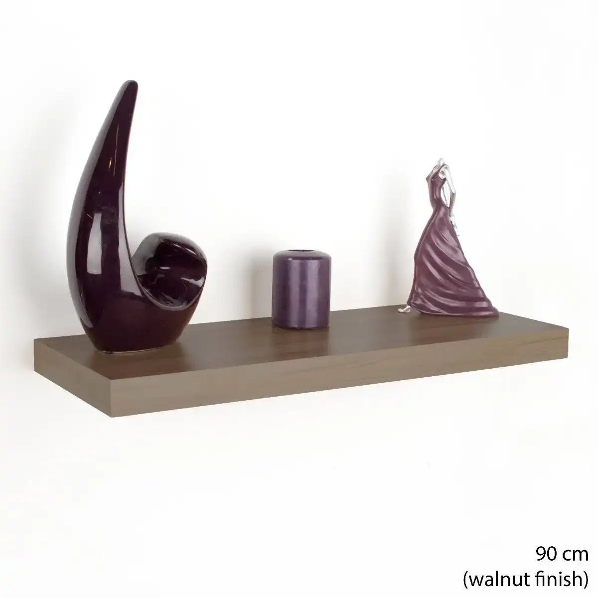 Hudson Walnut 90cm Floating Wall Shelf Kit Core