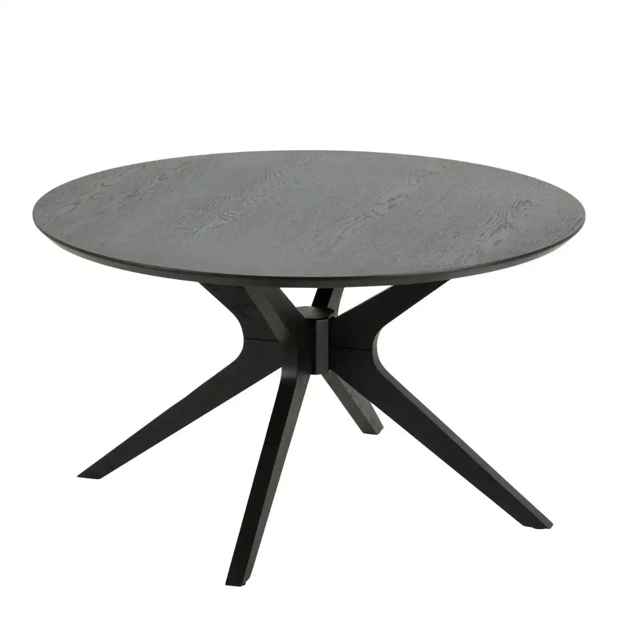 I_Duncan Round Coffee Table In Black 80x45cm - Price Crash Furniture