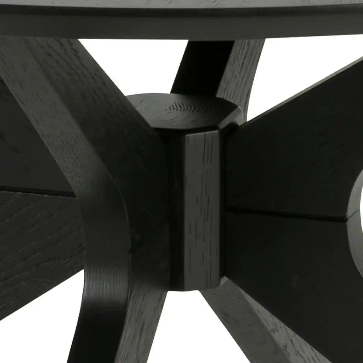 I_Duncan Round Coffee Table In Black 80x45cm - Price Crash Furniture
