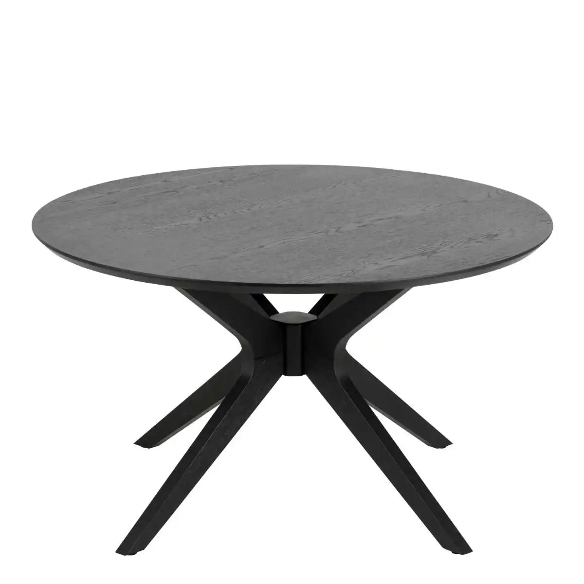I_Duncan Round Coffee Table In Black 80x45cm - Price Crash Furniture