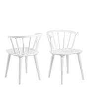 Ida White Wooden Dining Chair - Set Of 2 - Price Crash Furniture
