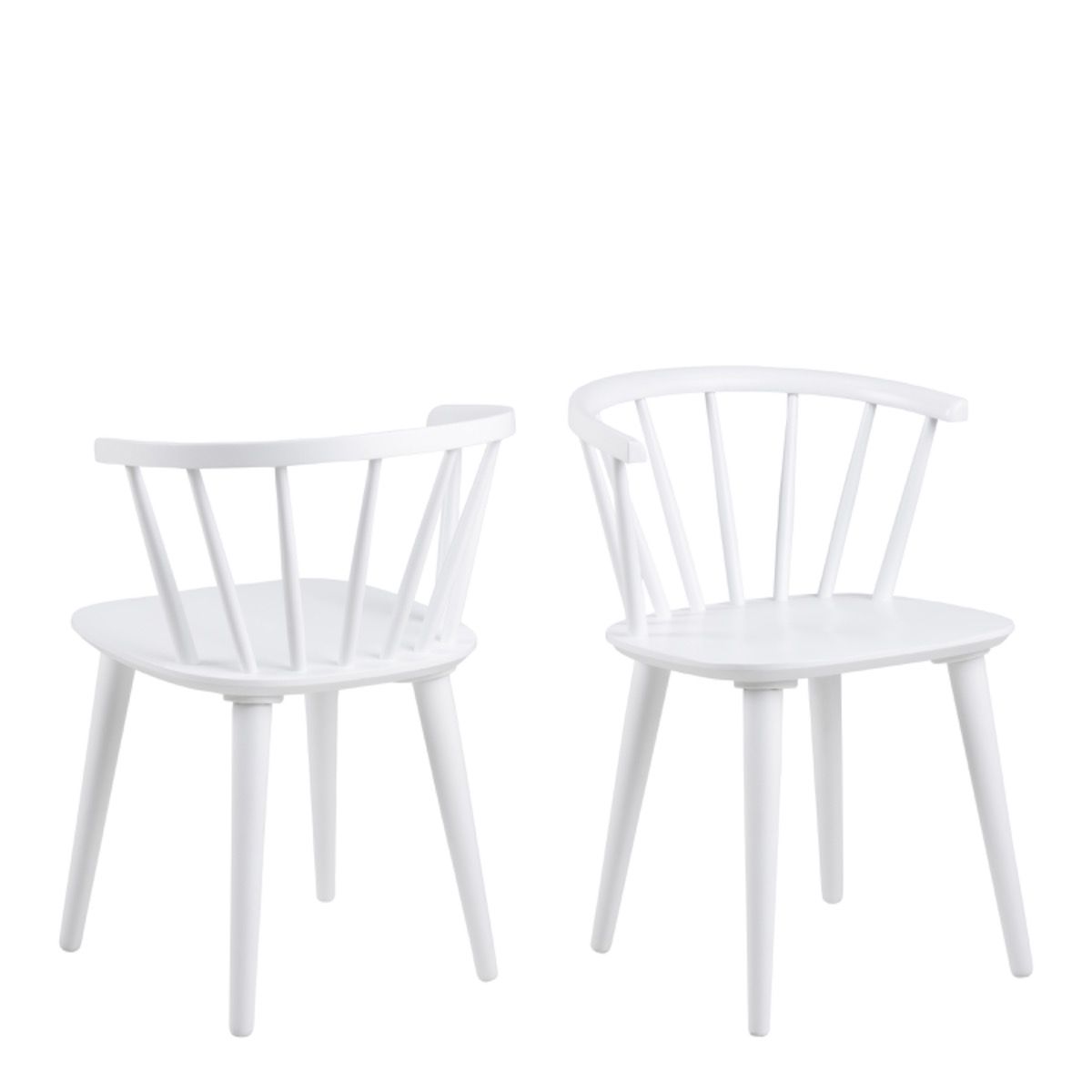 Ida White Wooden Dining Chair - Set Of 2 - Price Crash Furniture