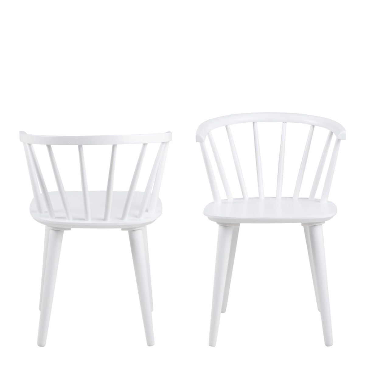 Ida White Wooden Dining Chair - Set Of 2 - Price Crash Furniture