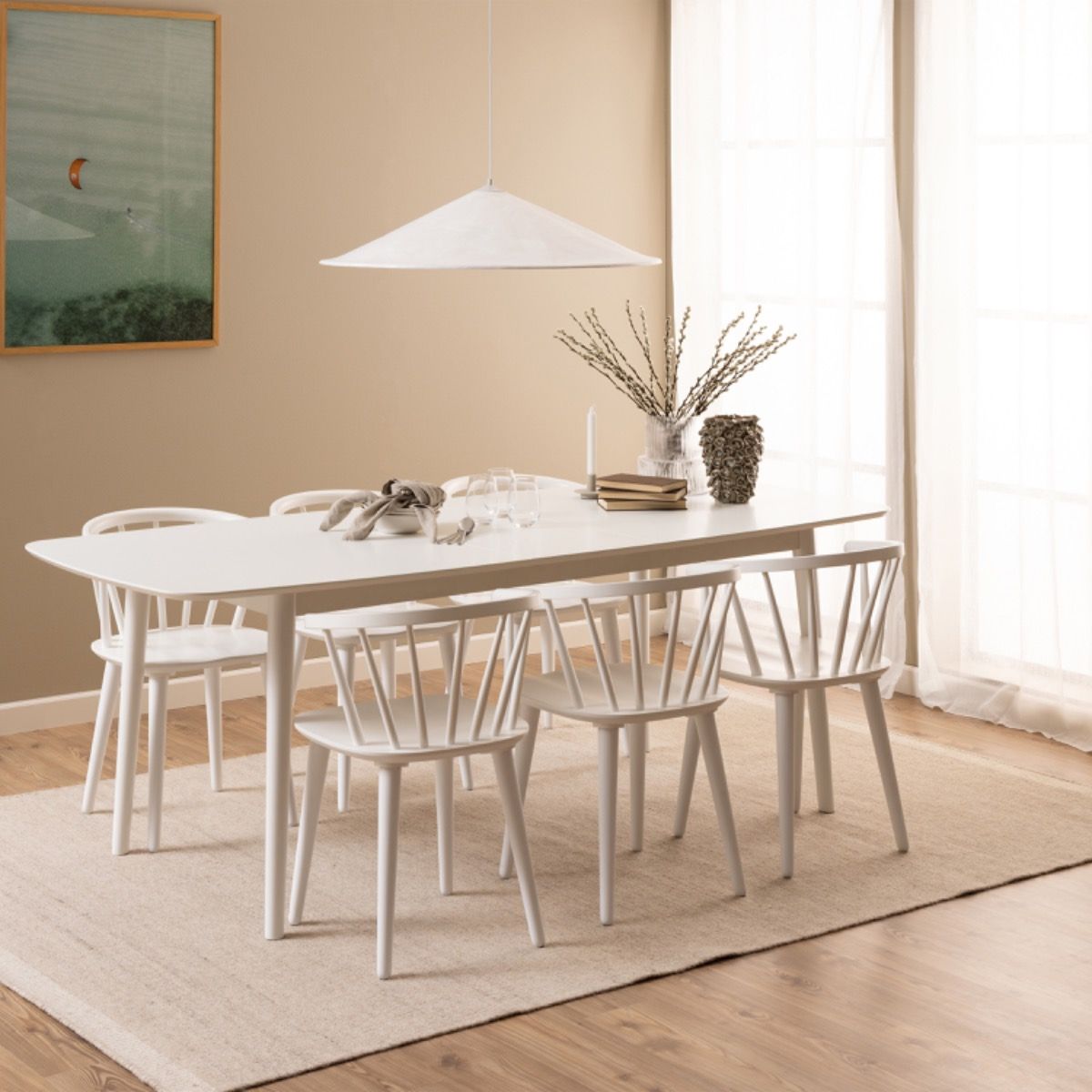 Ida White Wooden Dining Chair - Set Of 2 - Price Crash Furniture