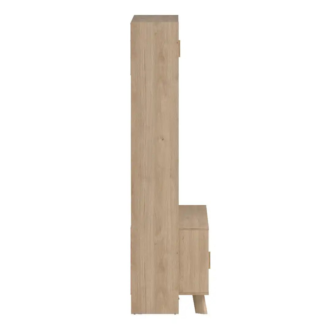 Ikast TV - Wall Unit with 2 Sliding Doors in Jackson Hickory and White - Price Crash Furniture