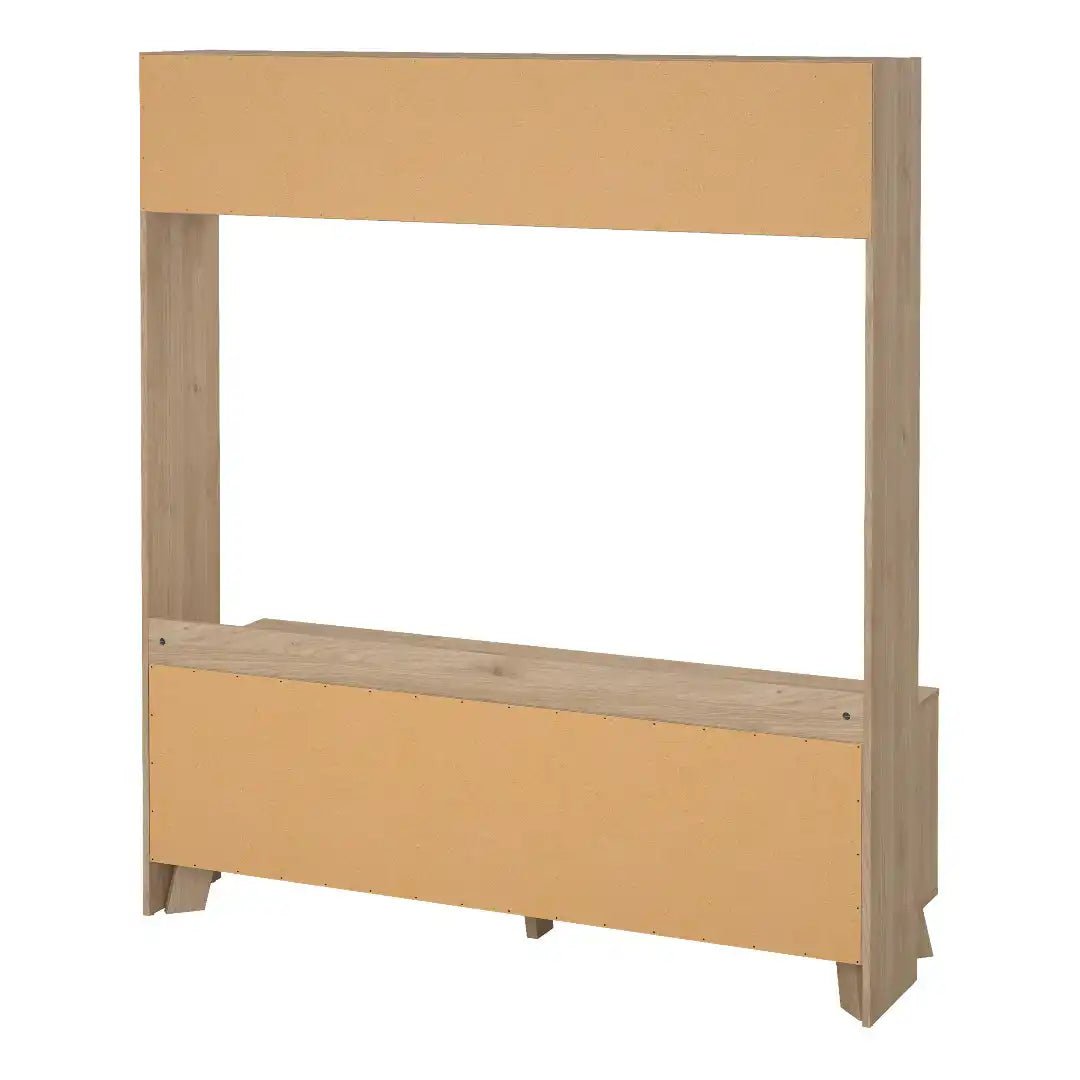 Ikast TV - Wall Unit with 2 Sliding Doors in Jackson Hickory and White - Price Crash Furniture